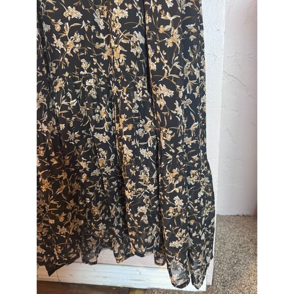 &Merci Black Floral Maxi Dress Large - Picture 6 of 8